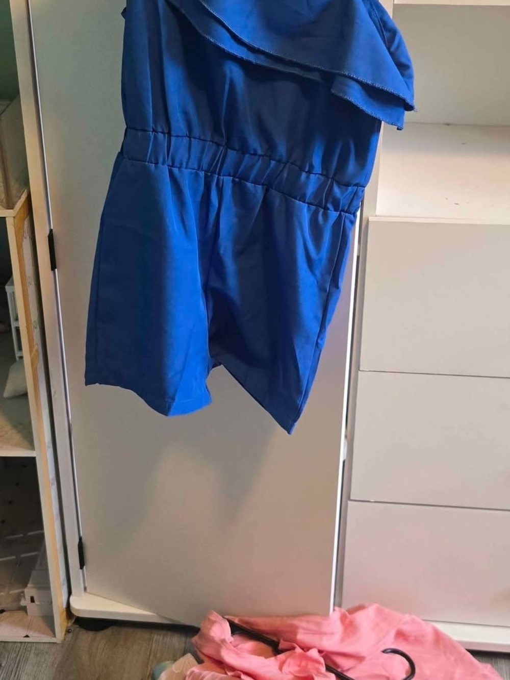 Royal Blue One-Shoulder Romper